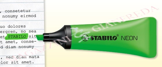 EVIDENZIATORE STABILO NEON VERDE